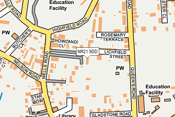 NR21 9DD map - OS OpenMap – Local (Ordnance Survey)