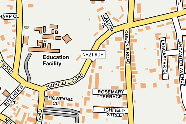 NR21 9DH map - OS OpenMap – Local (Ordnance Survey)