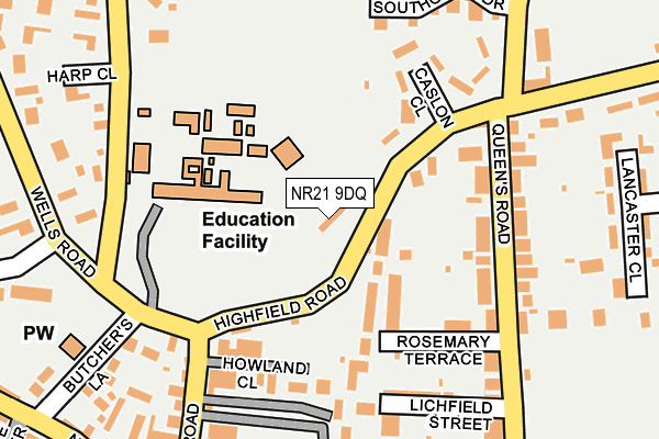 NR21 9DQ map - OS OpenMap – Local (Ordnance Survey)