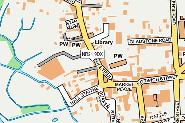 NR21 9DX map - OS OpenMap – Local (Ordnance Survey)