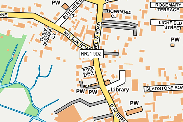 NR21 9DZ map - OS OpenMap – Local (Ordnance Survey)