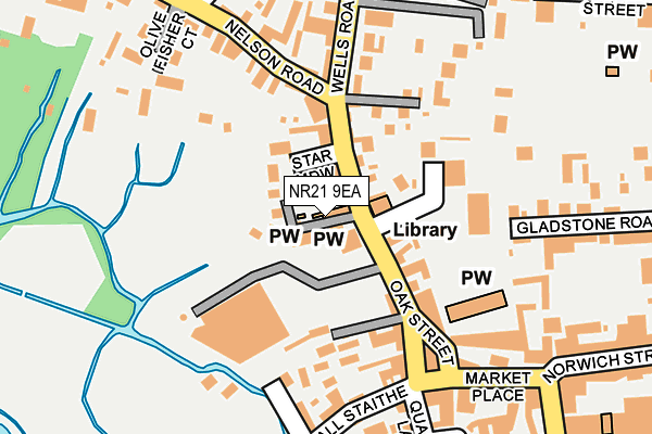 NR21 9EA map - OS OpenMap – Local (Ordnance Survey)