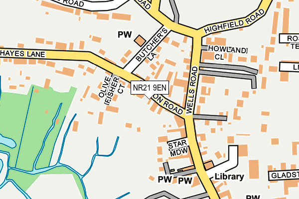 NR21 9EN map - OS OpenMap – Local (Ordnance Survey)