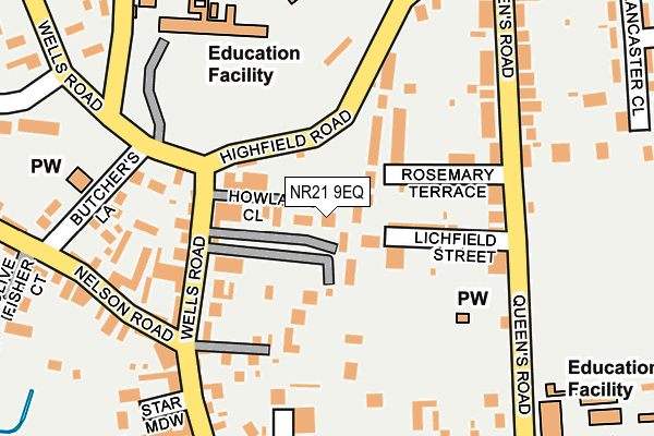 NR21 9EQ map - OS OpenMap – Local (Ordnance Survey)