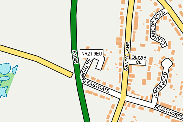 NR21 9EU map - OS OpenMap – Local (Ordnance Survey)