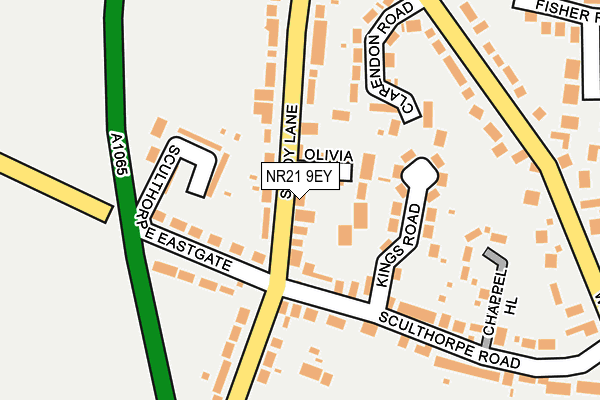 NR21 9EY map - OS OpenMap – Local (Ordnance Survey)