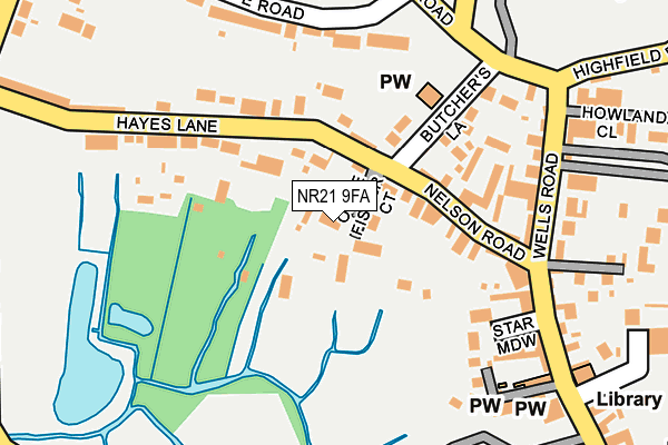 NR21 9FA map - OS OpenMap – Local (Ordnance Survey)