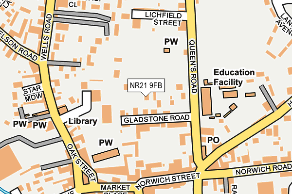 NR21 9FB map - OS OpenMap – Local (Ordnance Survey)
