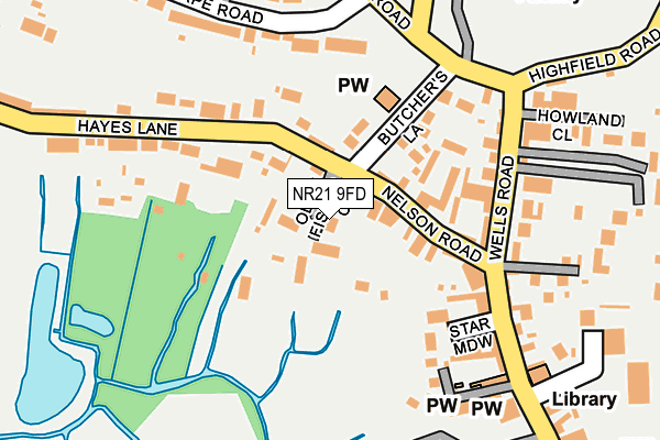 NR21 9FD map - OS OpenMap – Local (Ordnance Survey)