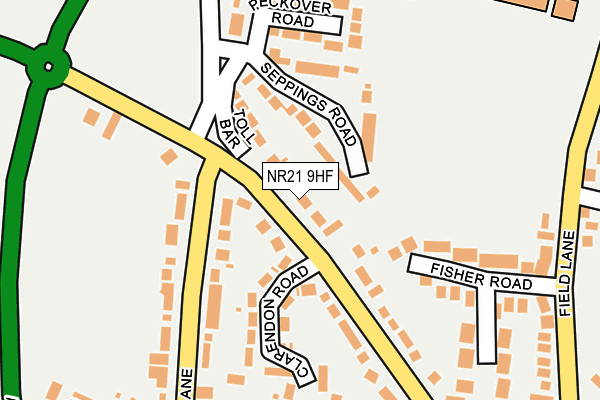 NR21 9HF map - OS OpenMap – Local (Ordnance Survey)