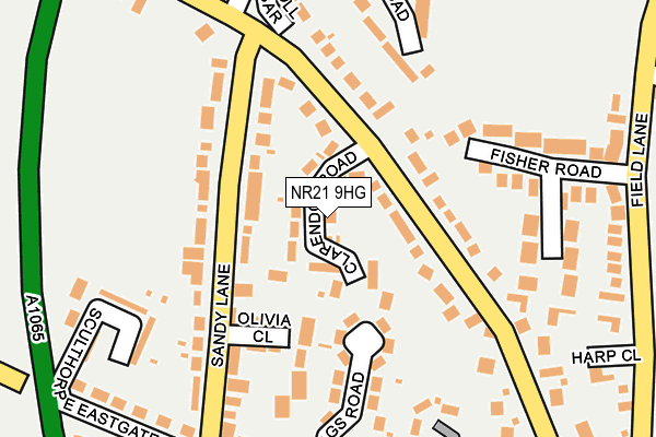 NR21 9HG map - OS OpenMap – Local (Ordnance Survey)