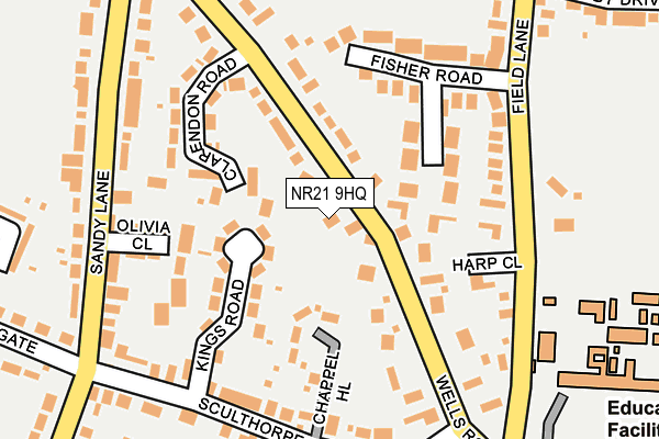 NR21 9HQ map - OS OpenMap – Local (Ordnance Survey)