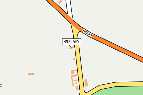 NR21 9HY map - OS OpenMap – Local (Ordnance Survey)