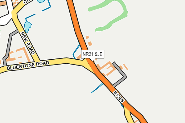 NR21 9JE map - OS OpenMap – Local (Ordnance Survey)