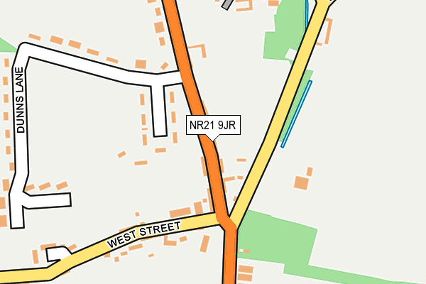NR21 9JR map - OS OpenMap – Local (Ordnance Survey)