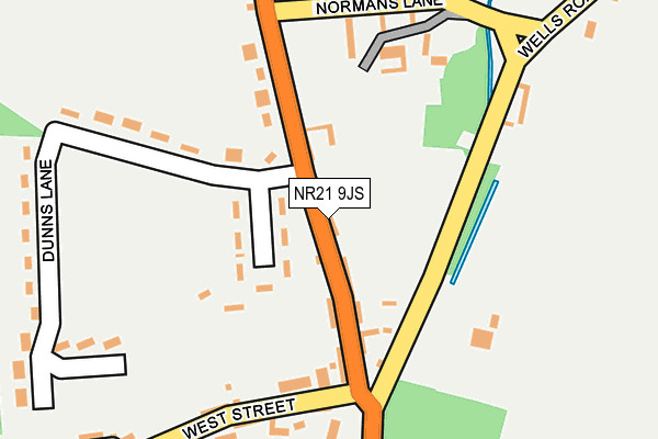 NR21 9JS map - OS OpenMap – Local (Ordnance Survey)