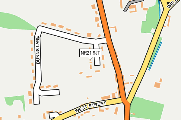 NR21 9JT map - OS OpenMap – Local (Ordnance Survey)