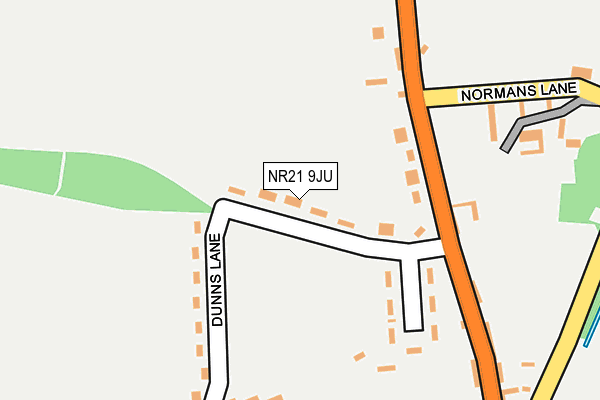 NR21 9JU map - OS OpenMap – Local (Ordnance Survey)