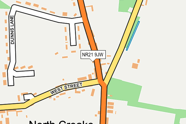 NR21 9JW map - OS OpenMap – Local (Ordnance Survey)