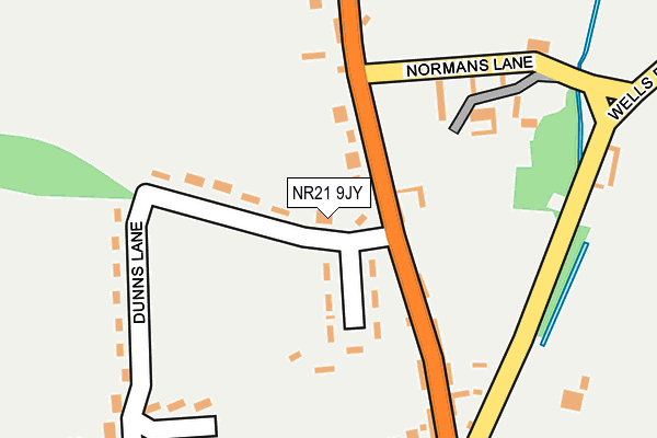 NR21 9JY map - OS OpenMap – Local (Ordnance Survey)