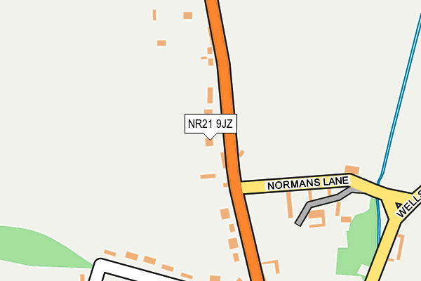 NR21 9JZ map - OS OpenMap – Local (Ordnance Survey)