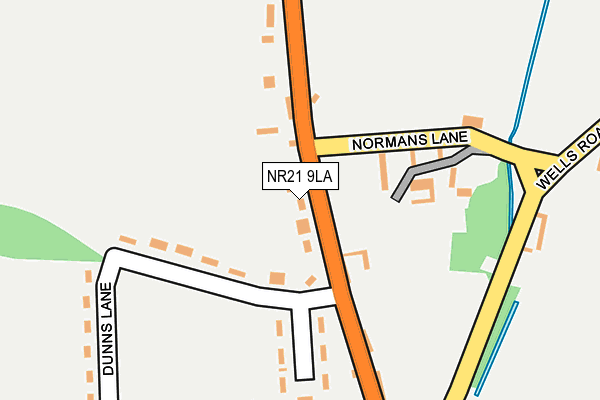 NR21 9LA map - OS OpenMap – Local (Ordnance Survey)