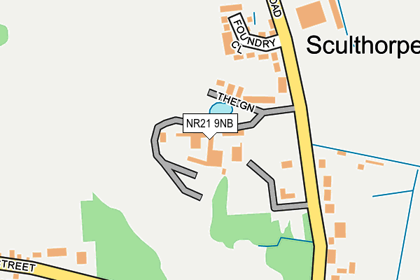 NR21 9NB map - OS OpenMap – Local (Ordnance Survey)