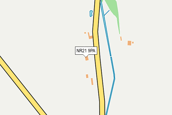 NR21 9PA map - OS OpenMap – Local (Ordnance Survey)