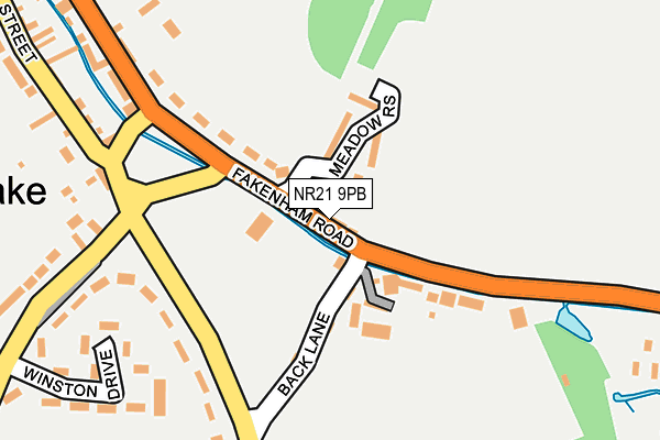 NR21 9PB map - OS OpenMap – Local (Ordnance Survey)