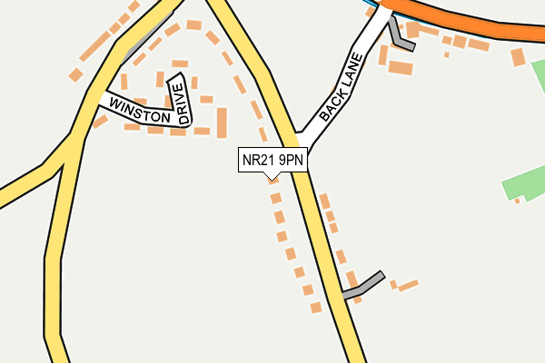 NR21 9PN map - OS OpenMap – Local (Ordnance Survey)