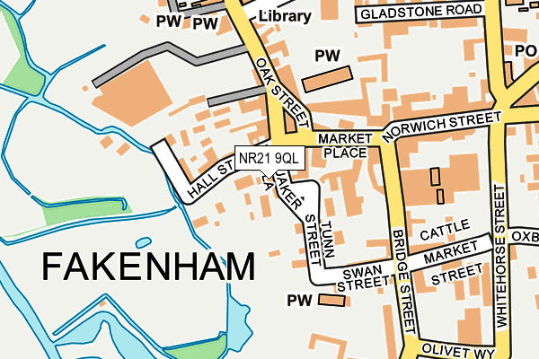 NR21 9QL map - OS OpenMap – Local (Ordnance Survey)