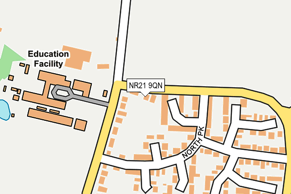 NR21 9QN map - OS OpenMap – Local (Ordnance Survey)