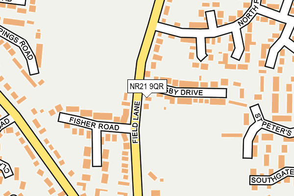 NR21 9QR map - OS OpenMap – Local (Ordnance Survey)