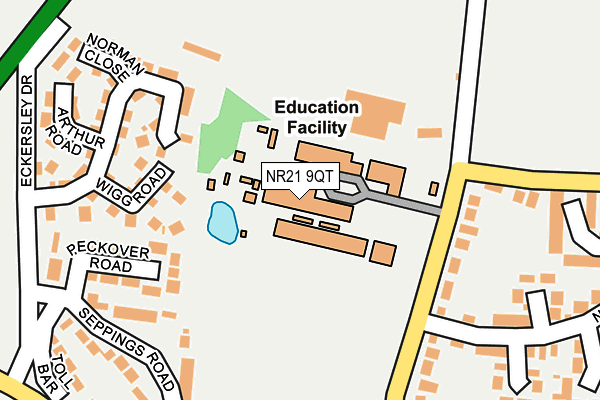 NR21 9QT map - OS OpenMap – Local (Ordnance Survey)