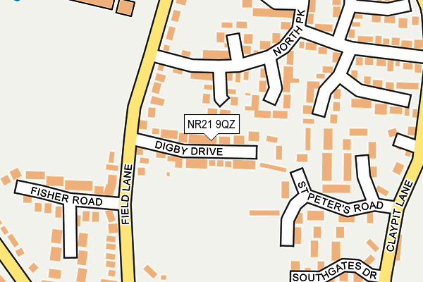NR21 9QZ map - OS OpenMap – Local (Ordnance Survey)