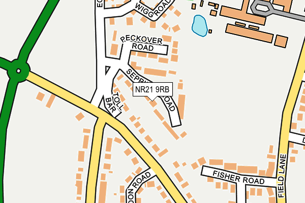 NR21 9RB map - OS OpenMap – Local (Ordnance Survey)