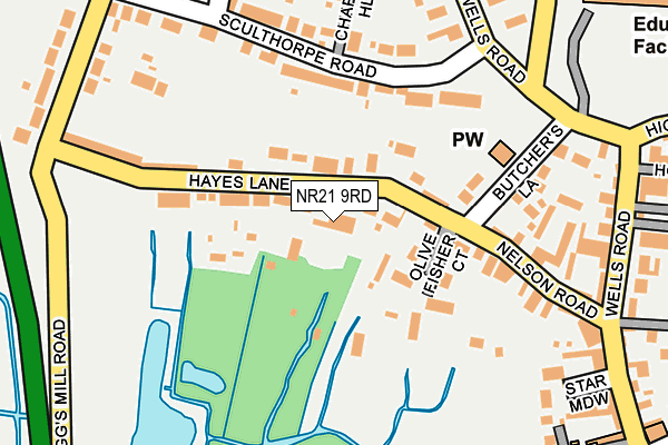 NR21 9RD map - OS OpenMap – Local (Ordnance Survey)