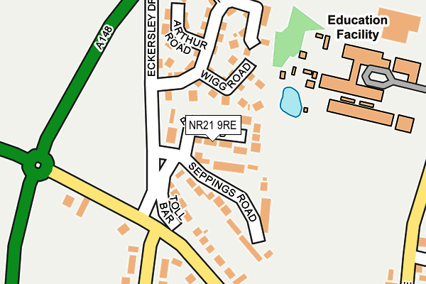 NR21 9RE map - OS OpenMap – Local (Ordnance Survey)