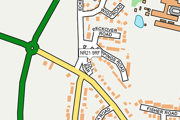 NR21 9RF map - OS OpenMap – Local (Ordnance Survey)
