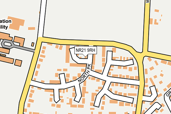 NR21 9RH map - OS OpenMap – Local (Ordnance Survey)