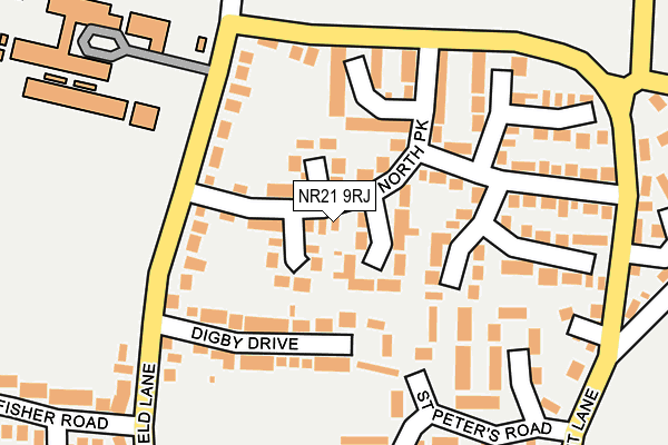 NR21 9RJ map - OS OpenMap – Local (Ordnance Survey)
