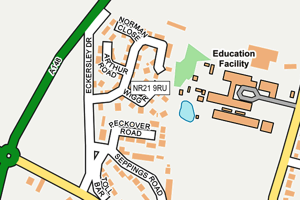NR21 9RU map - OS OpenMap – Local (Ordnance Survey)