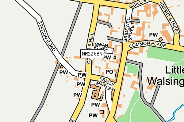 NR22 6BN map - OS OpenMap – Local (Ordnance Survey)