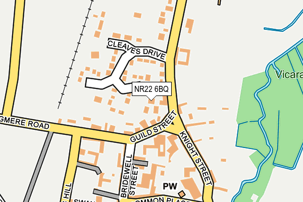 NR22 6BQ map - OS OpenMap – Local (Ordnance Survey)