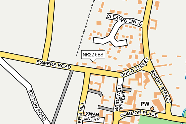 NR22 6BS map - OS OpenMap – Local (Ordnance Survey)