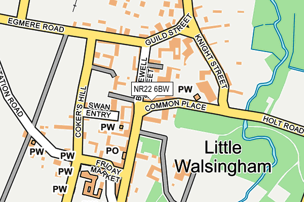 NR22 6BW map - OS OpenMap – Local (Ordnance Survey)