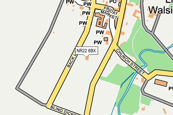 NR22 6BX map - OS OpenMap – Local (Ordnance Survey)