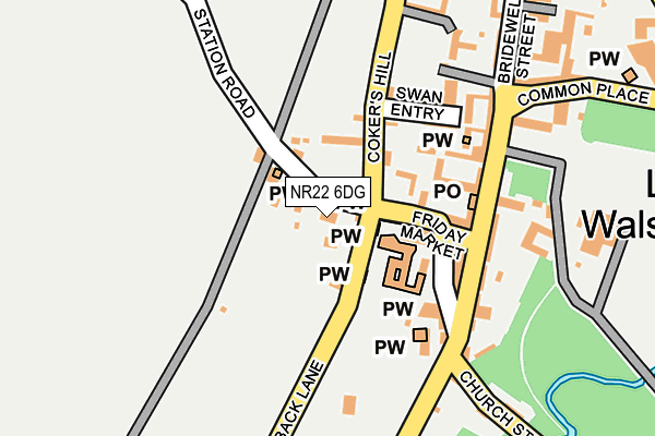 NR22 6DG map - OS OpenMap – Local (Ordnance Survey)