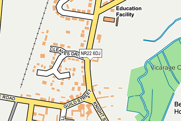 NR22 6DJ map - OS OpenMap – Local (Ordnance Survey)