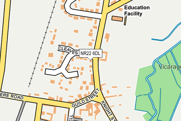 NR22 6DL map - OS OpenMap – Local (Ordnance Survey)